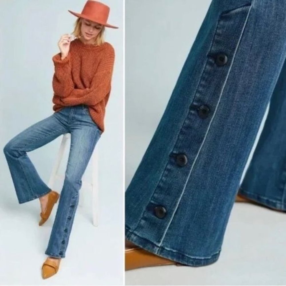 Anthropologie High Rise Blue Jeans